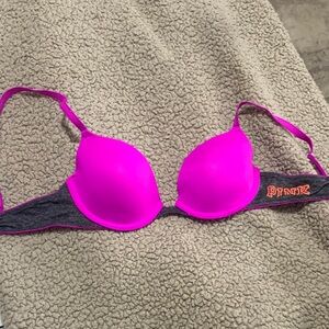PINK Victoria's Secret Neon Pink Molded Push-Up Bra